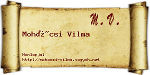 Mohácsi Vilma névjegykártya